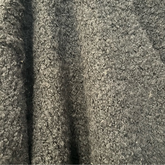 NWOT Free People Black Fuzzy V-Neck Sweater - Picture 2 of 4